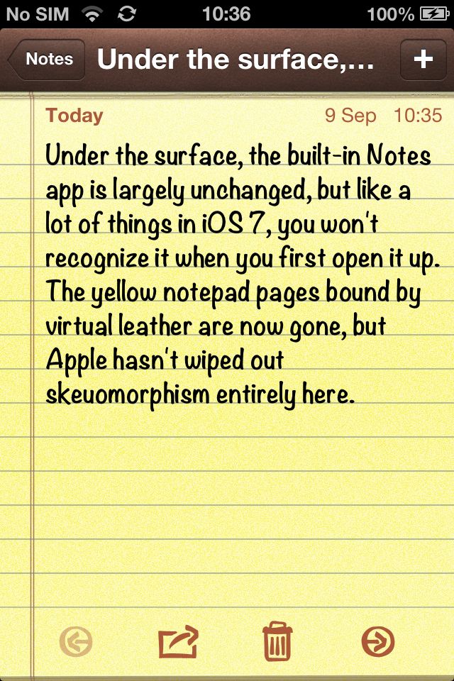 The old Notes app.