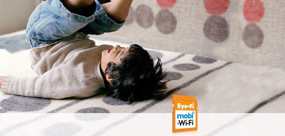 You too can take pictures of kids doing yoga with the new Eye-Fi Mobi.