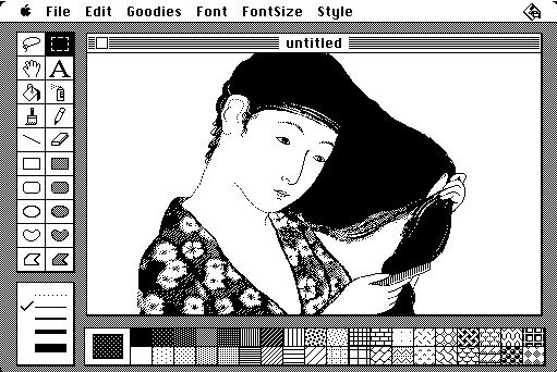 The real MacPaint in action. Source: Wikipedia
