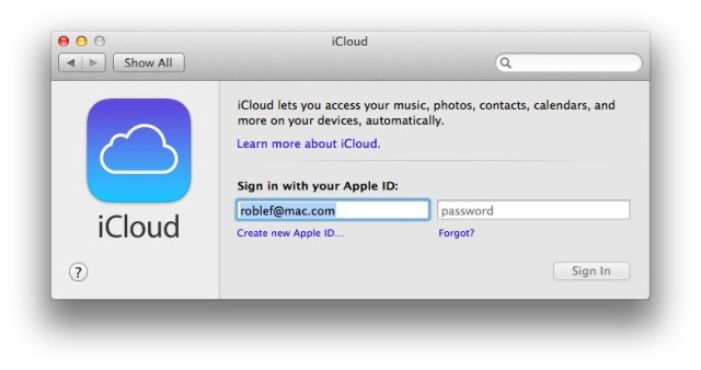 iCloud Signed Out
