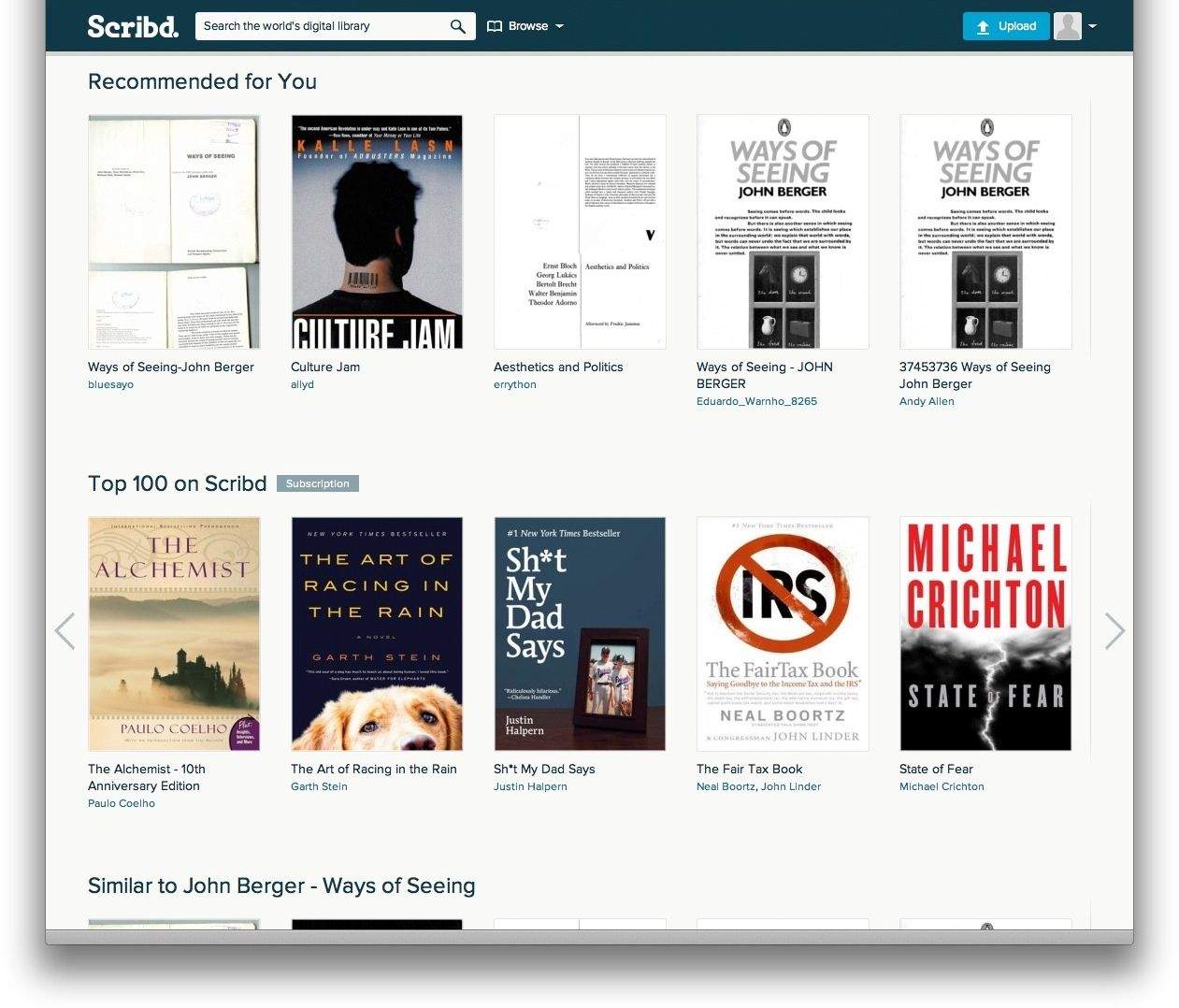 Scribd Launches Ebook Subscription Service Cult of Mac