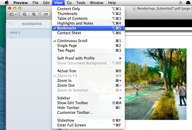 Bookmarks View Preview