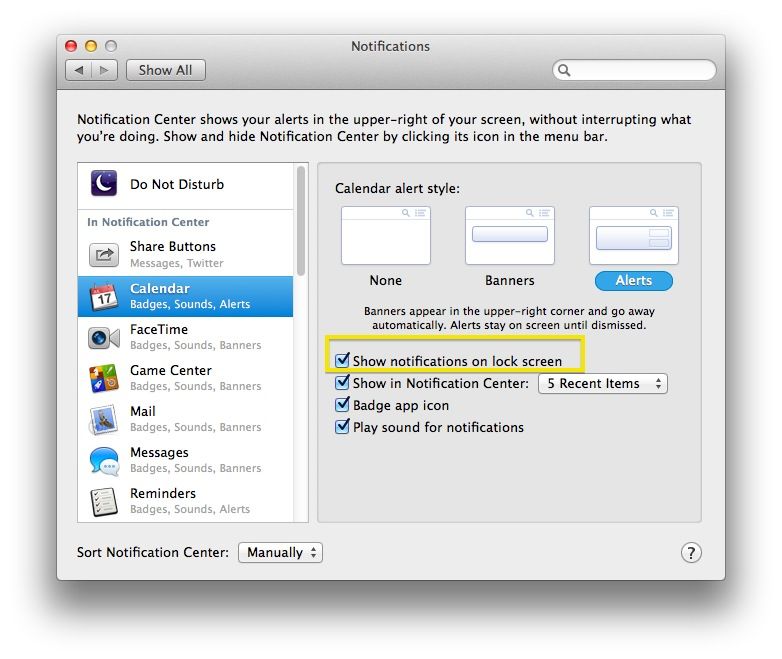 Mac lock screen notifications