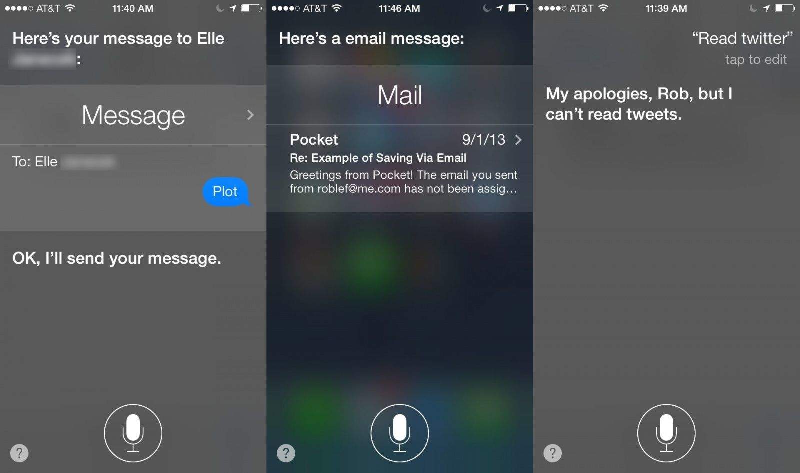 Siri Email Messages