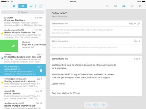 Mailbox Give Mailbox a try and change your whole attitude on email.