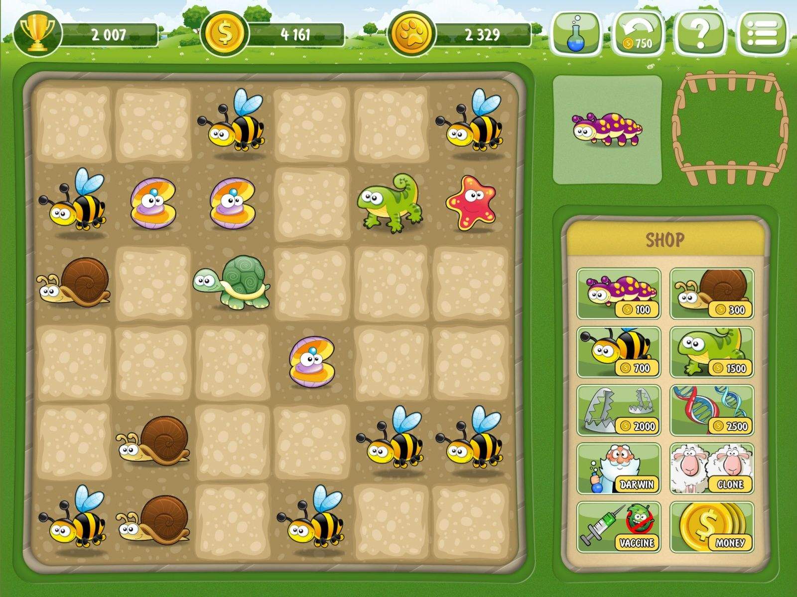 You can't move pieces around on the board which makes connecting speciality animals difficult.