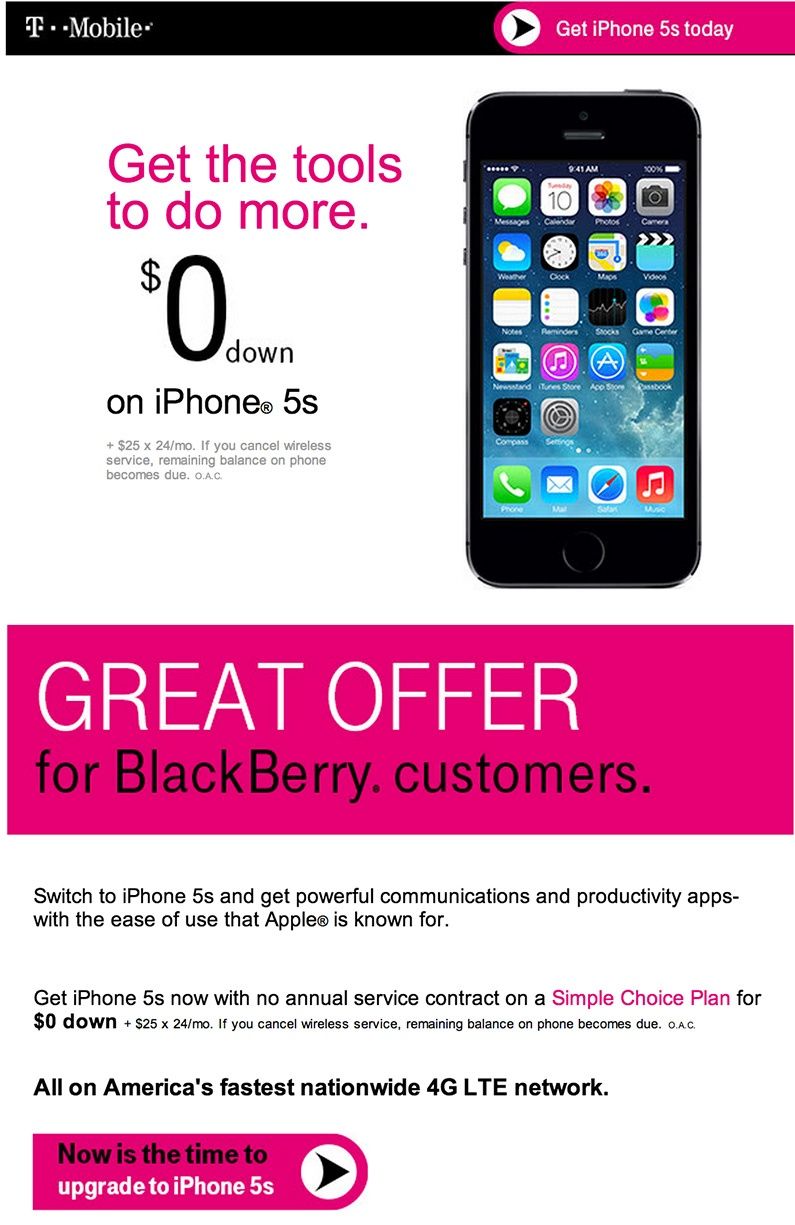 Blackberry "Outraged" That TMobile Thinks People Would Be Better Off With iPhones Cult of Mac