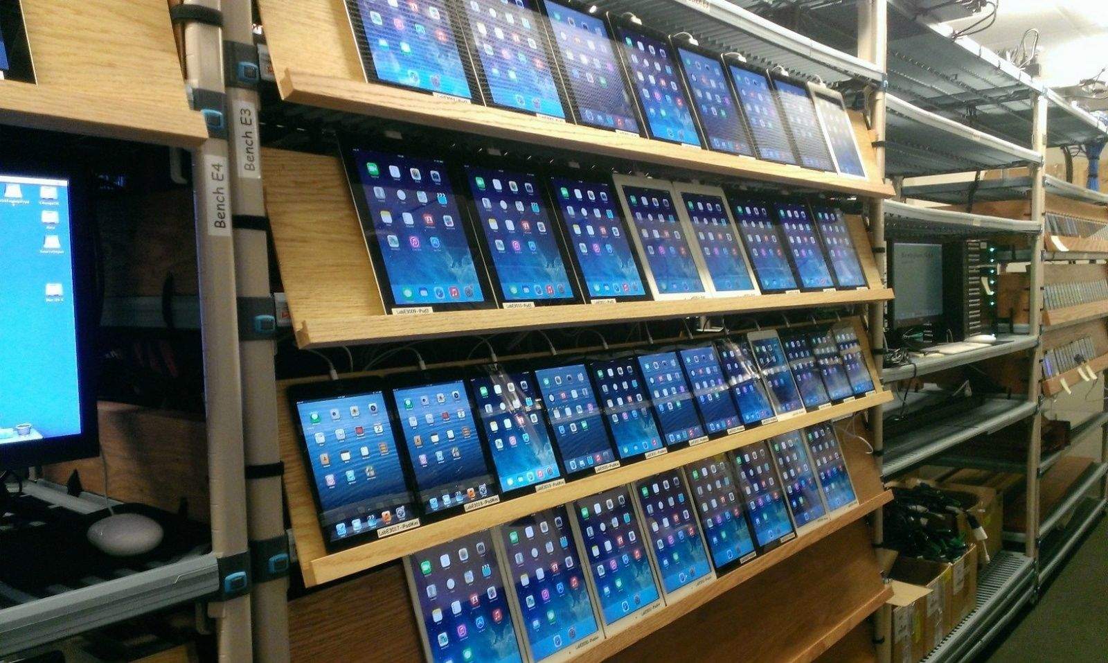All of the iPads Microsoft uses to test Office.