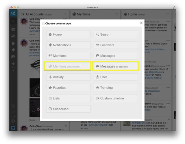 Do the same thing to add a column with just mentions for all your accounts - save yourself some columnar space. 