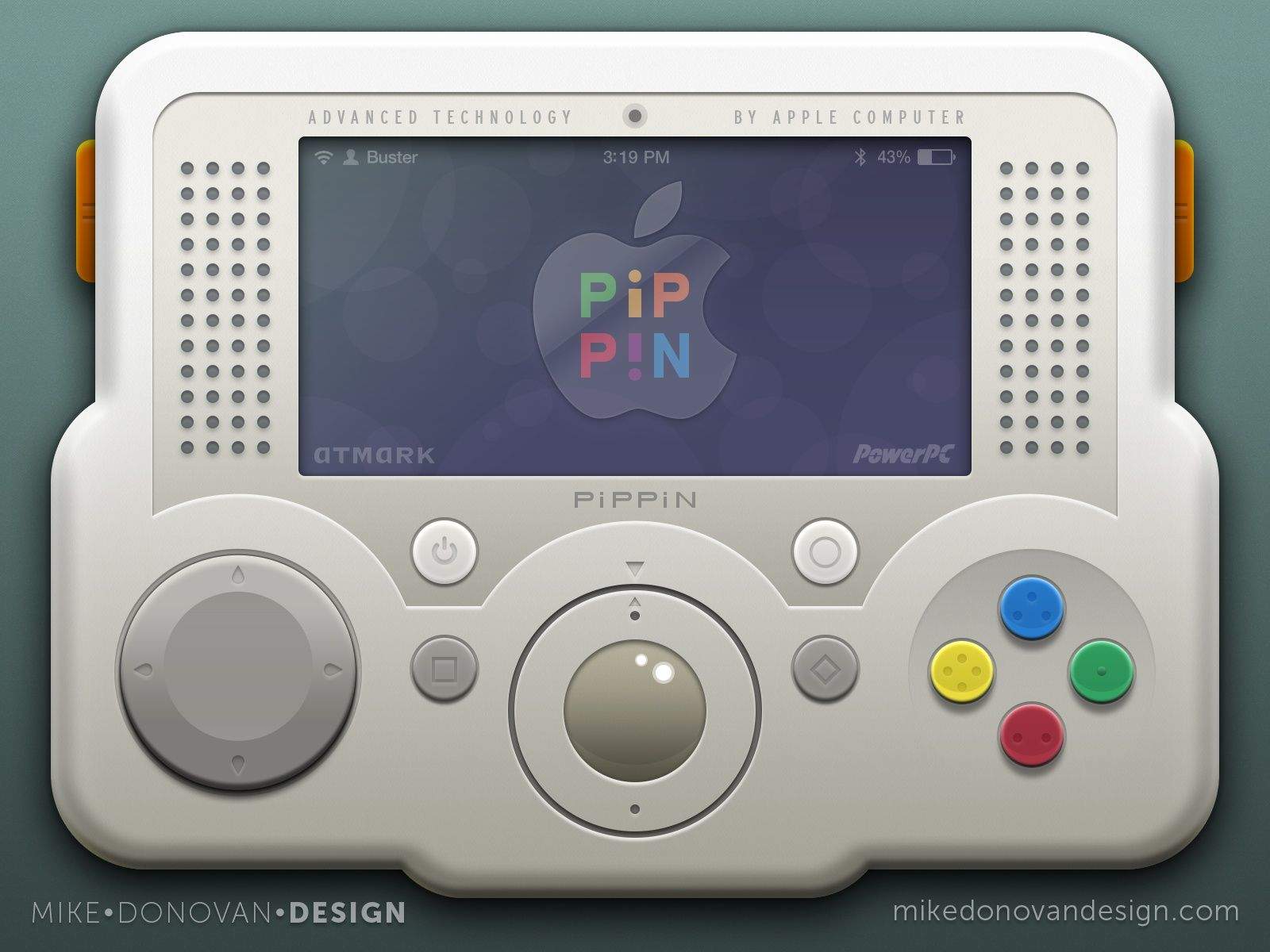 This portable Pippin design is just one of the faux Apple products in Mike Donovan's portfolio of vintage reveries. Images: Mike Donovan