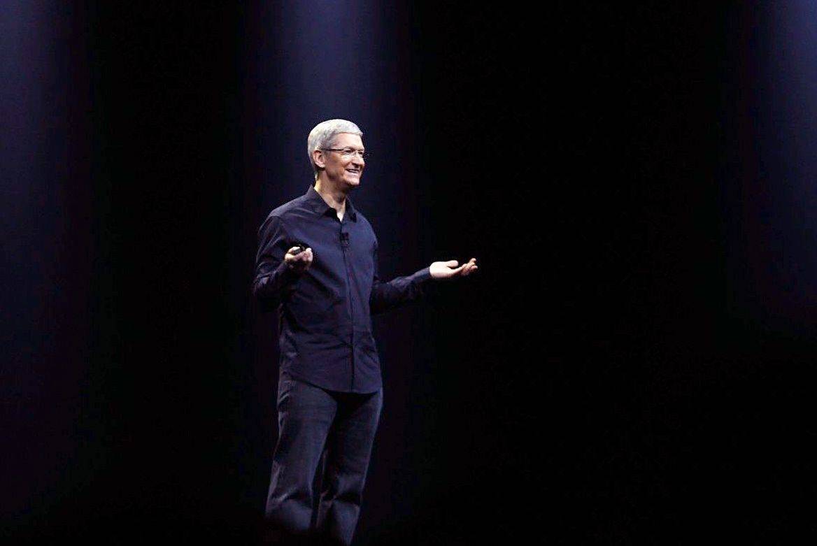 Tim Cook onstage at the 2014 WWDC. Photo: Roberto Baldwin/The Next Web