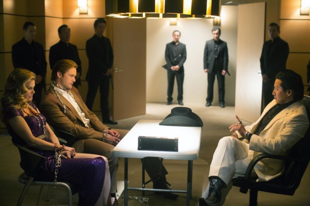 The Yakuza confront Eric and Pam. Photo: John P. Johnson/ HBO