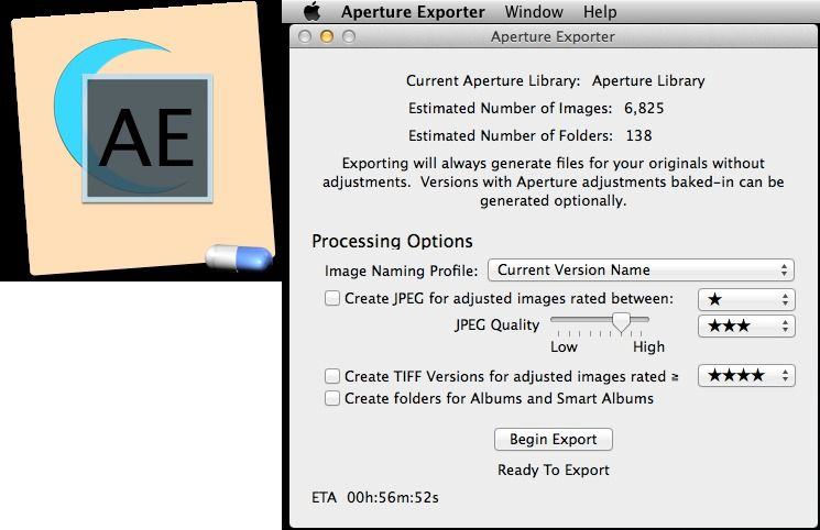 Aperture Exporter is a free tool for those fleeing Aperture after Apple shut it down. It’s a beta, but that’s cool because you can still use Aperture for now while you wait for the final version. Aperture Exporter will mirror your collections as folders, save the original files with XMP metadata sidecar files, and even retain your ratings, comments and other metadata. What you won’t get is your image edits, but that’s because Lightroom and Aperture are so different. Free