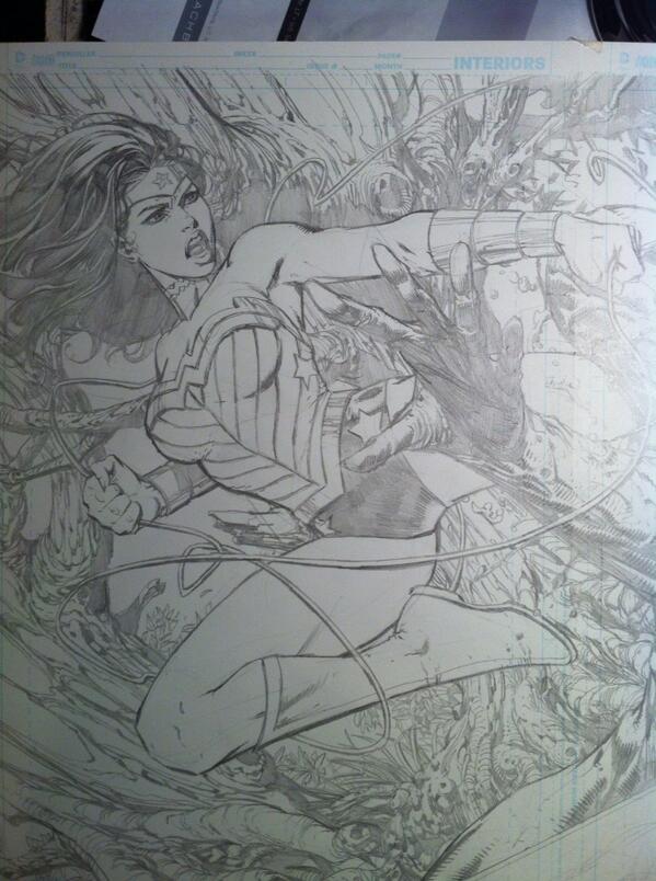 David Finch draws, Meredith Finch writes the new Wonder Woman this November. Photo: David Finch/Twitter