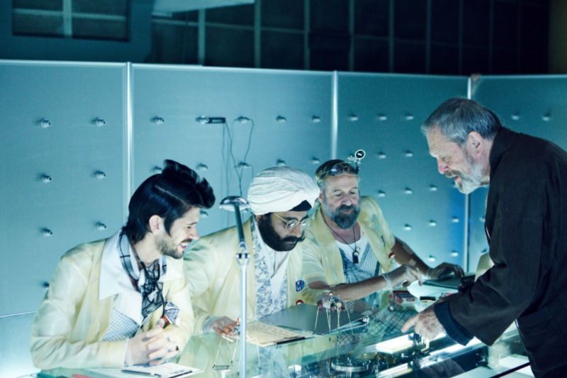 Terry Gilliam giving instructions. Photo courtesy The Zero Theorem