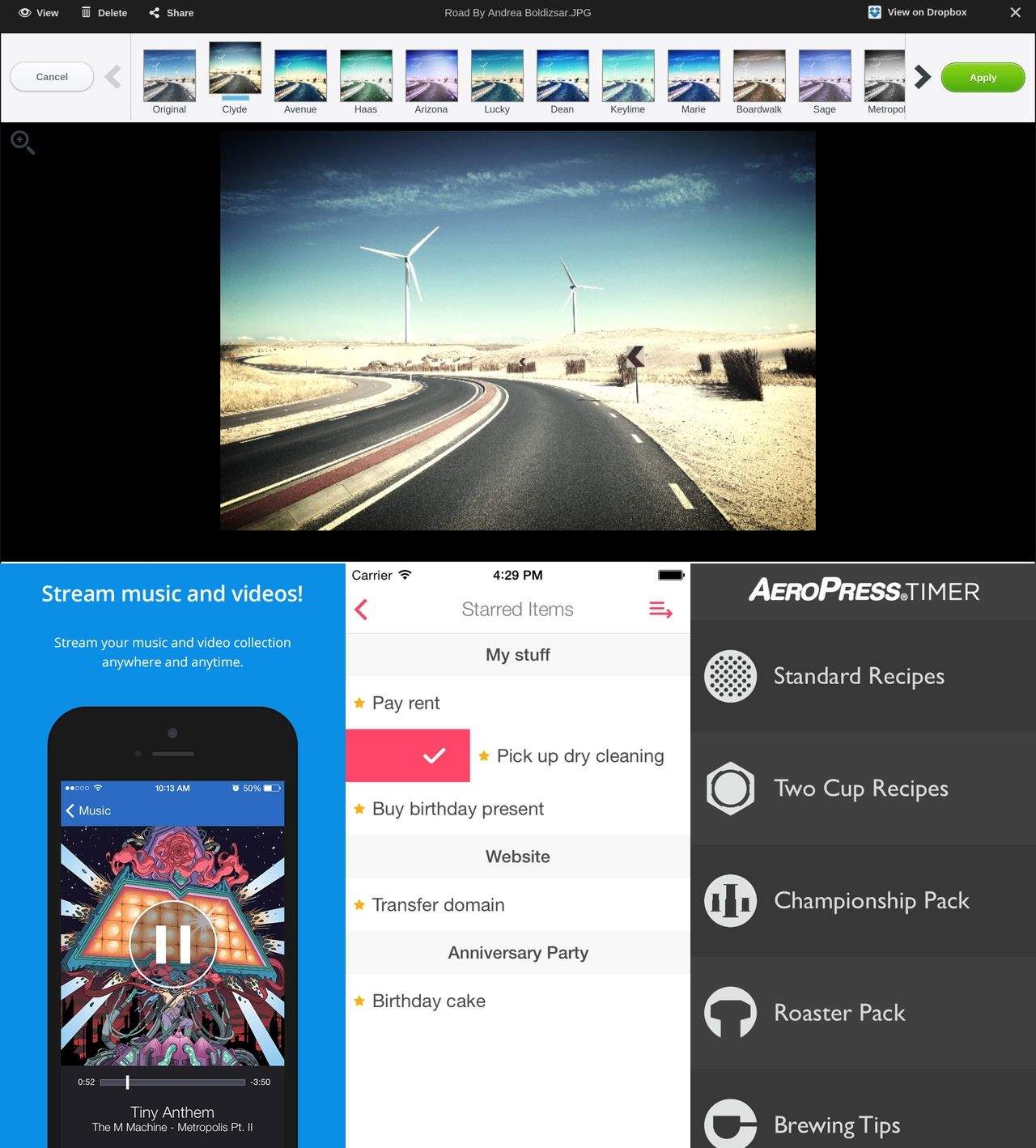Dream your way into space with the new IFTTT NASA channel, put notifications and widgets on your desktop with Übersicht and make the perfect cup of coffee with the latest AeroPress timer. This week we even have an app just for processing B&W photos.