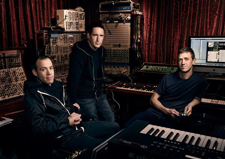 Beats Electronics president Luke Wood (left), Beats Music exec Trent Reznor (center), and Ian Rogers. Photo by Art Streiber for Time