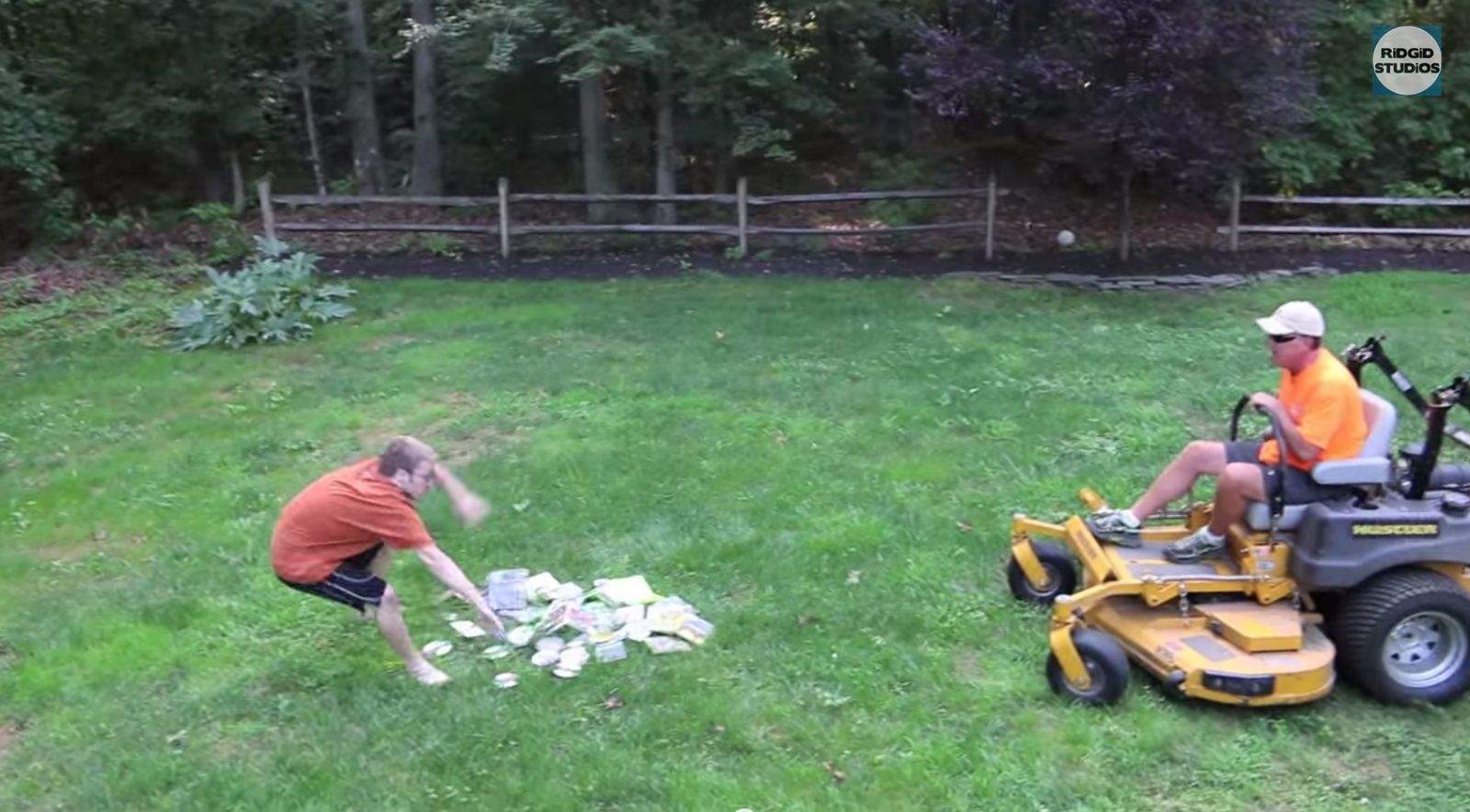 Dad mows down video games and we can't stop watching.