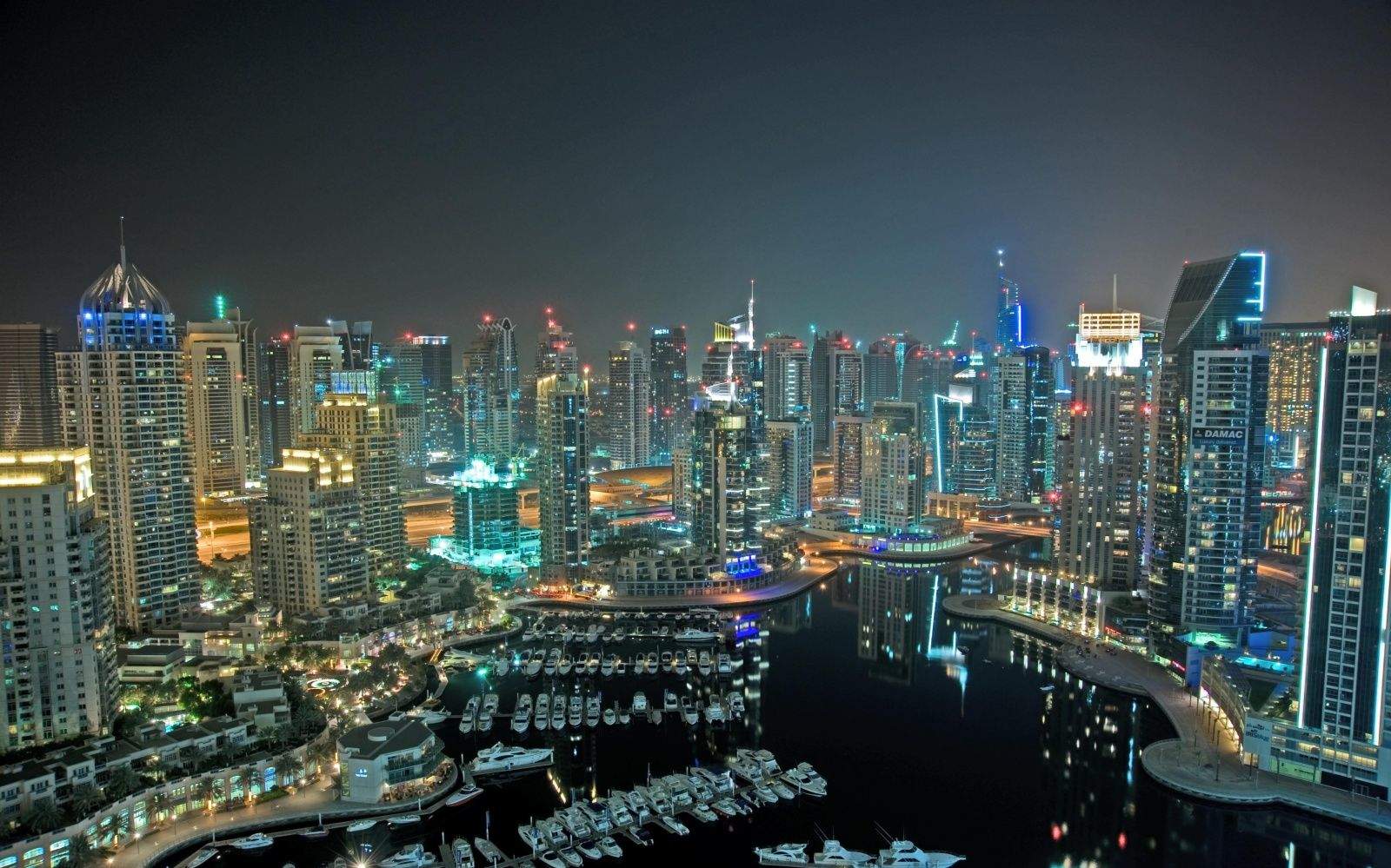 The futuristic skyline of Dubai.