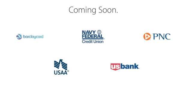 USAA is listed as "coming soon" to Apple Pay. Screenshot: Alex Heath/ Cult of Mac