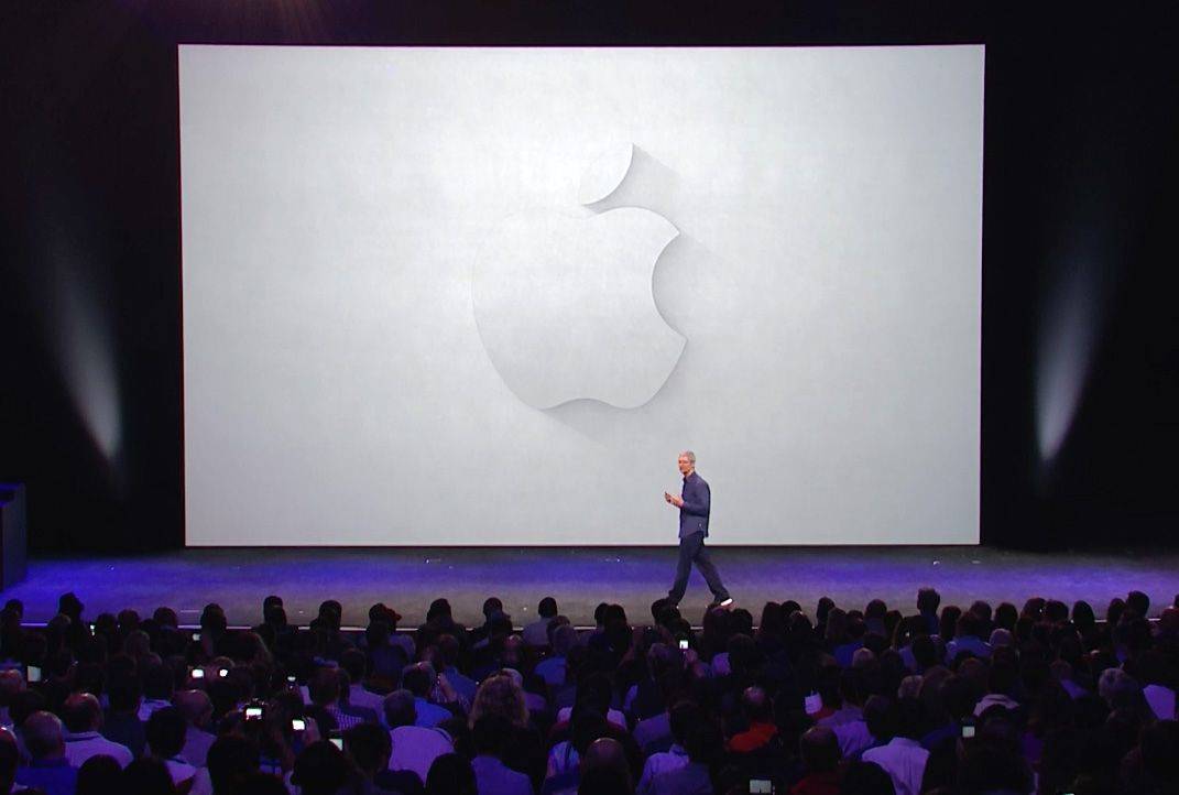 Tim Cook takes the stage  at Apple's Oct. 16 event. in Cupertino, California. Photo: Apple