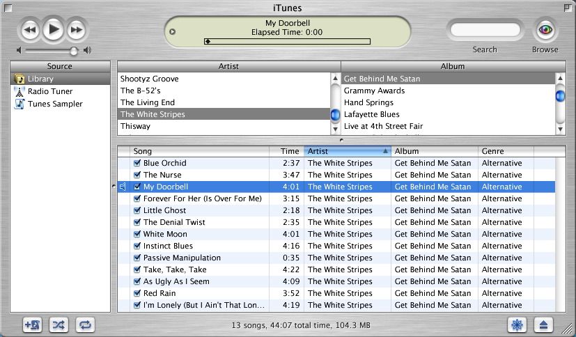 After: Online Music Stores Screenshot of the iTunes Music Store.