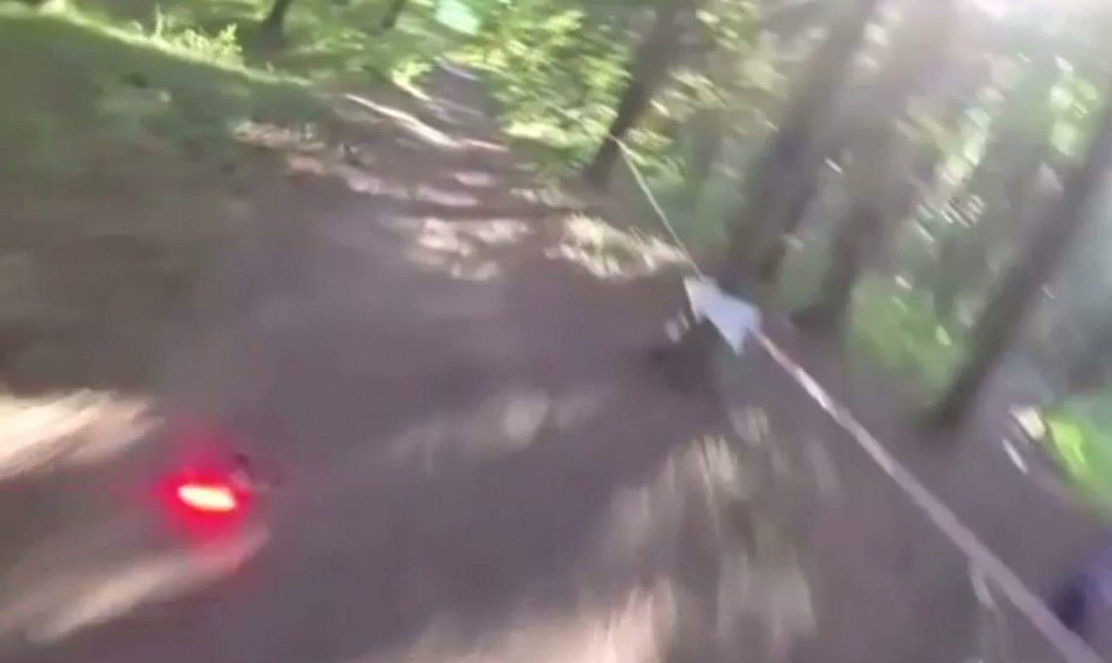 That blur there is a quad-copter, racing through a sweet forest obstacle course. Screengrab: New Scientist