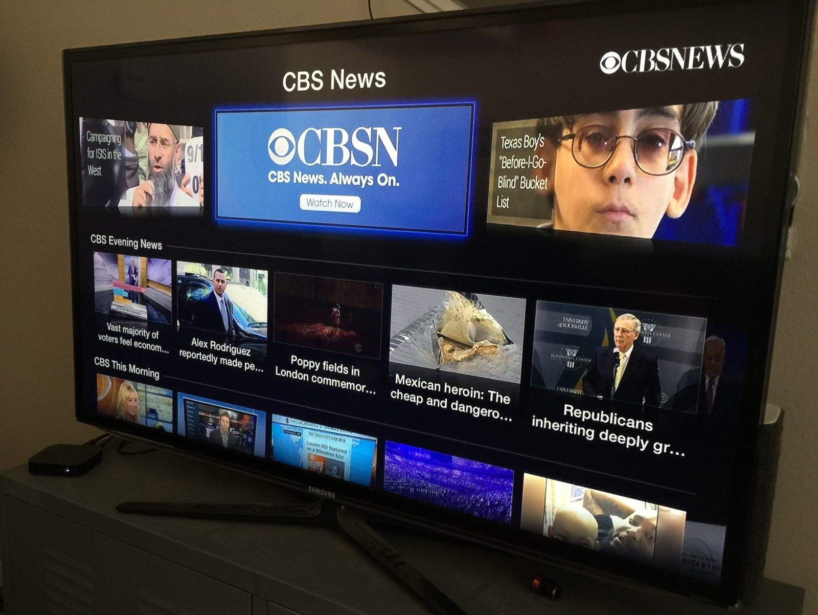 CBS News is now on Apple TV. Photo: Buster Hein