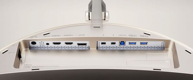 The Mac-compatible multi-port on back of the LG 34UC97 will clear your desk of clutter. Photo: LG Electronics