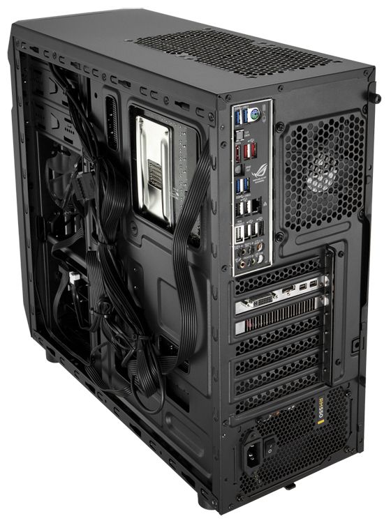 Thread wires through the back of your case to keep them tidy. Photo: Corsair