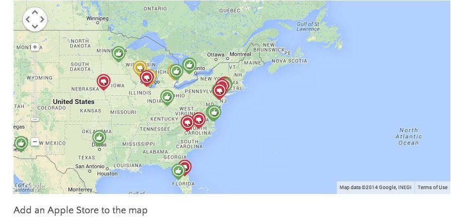 Tracking Apple Stores that replace bent iPhone 6s. Photo: Cult of Mac