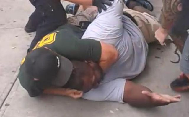Cellphone video of a police choke hold that killed Eric Garner. (Ramsey Orta)