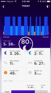 One of Jawbone's neatest features is its ability to help quantify how well (or badly) you sleep.