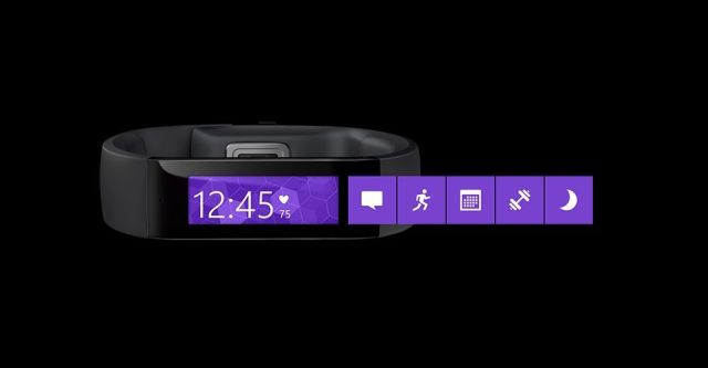 To use the Band, you swipe through a set of tiles. Shown here are messages, running, calendar, workout and sleep. Credit: Microsoft