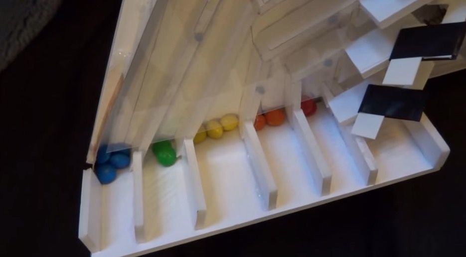 This M&M sorting machine is powered with an iPhone. Photo: Cult of Mac