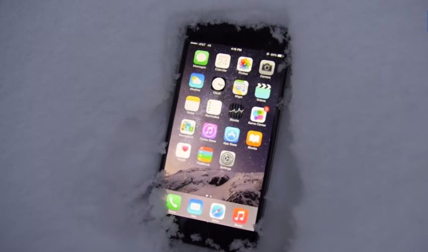 Yes, your iPhone 6 can survive a night in the snow. Screenshot: Cult of Mac