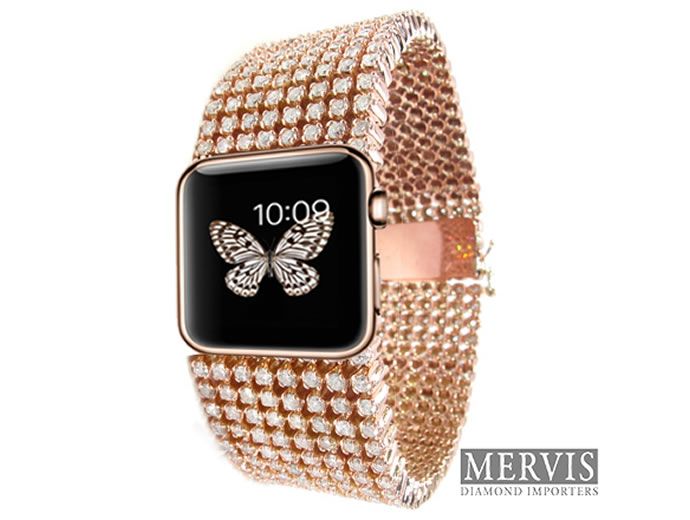 Got $30k to drop on this diamond encrusted Apple Watch bracelet? Photo: Mervis