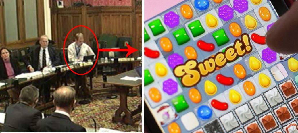 What could be more important than running a country? How about a quick game of Candy Crush? Photo: BBC