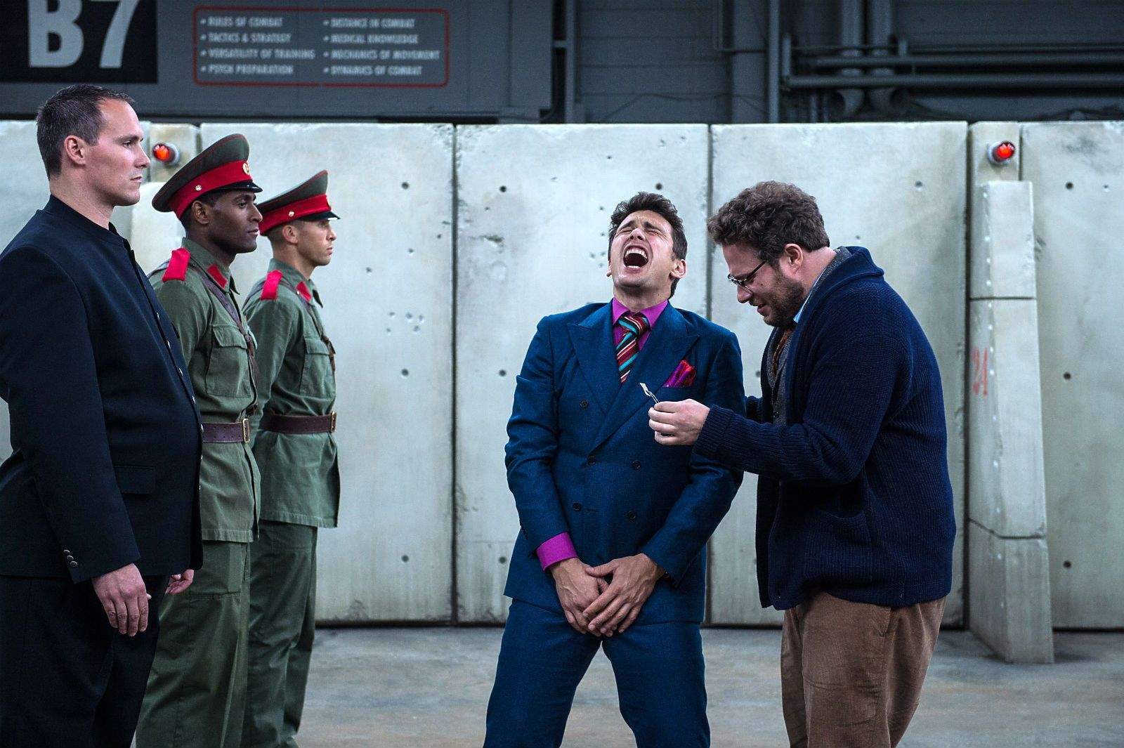 Bust terrorists in the balls by seeing The Interview. Photo © 2014 CTMG