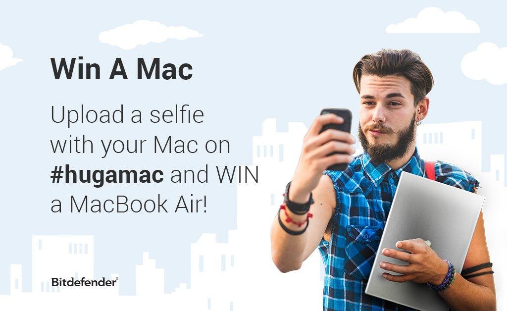 One quick selfie could win you a MacBook Air. Photo: Bitdefender