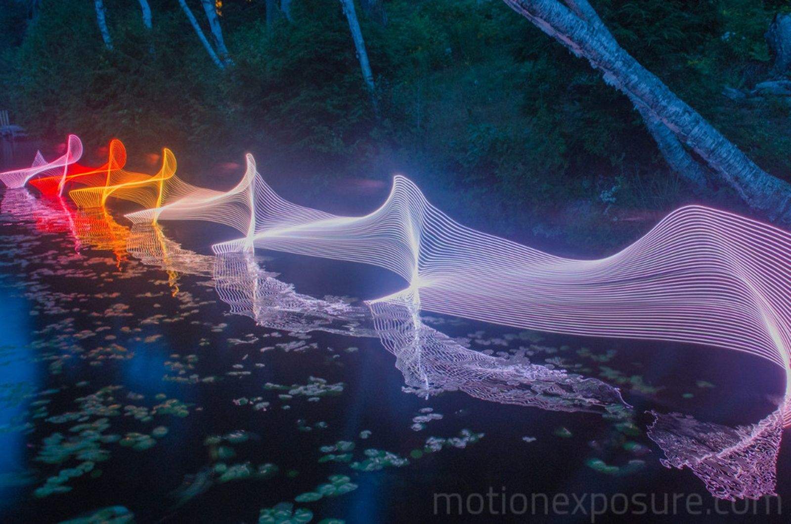 Motion study of canoeing. Photo: Stephen Orlando
