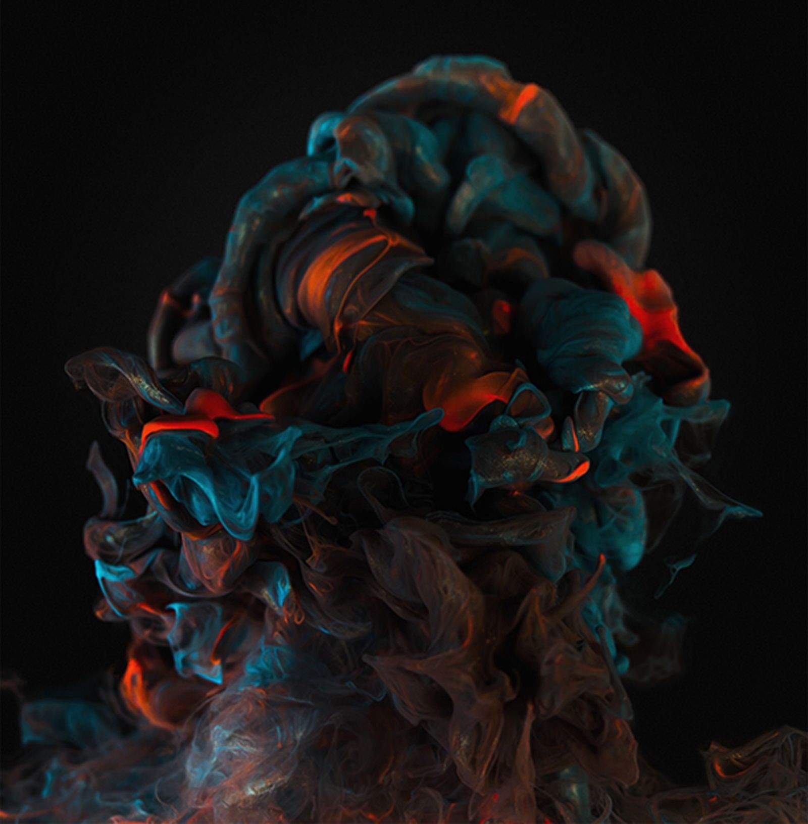 Graphic artist and photographer Alberto Seveso mixed metal ink with water for this luminescent creation. Photo  by Alberto Seveso