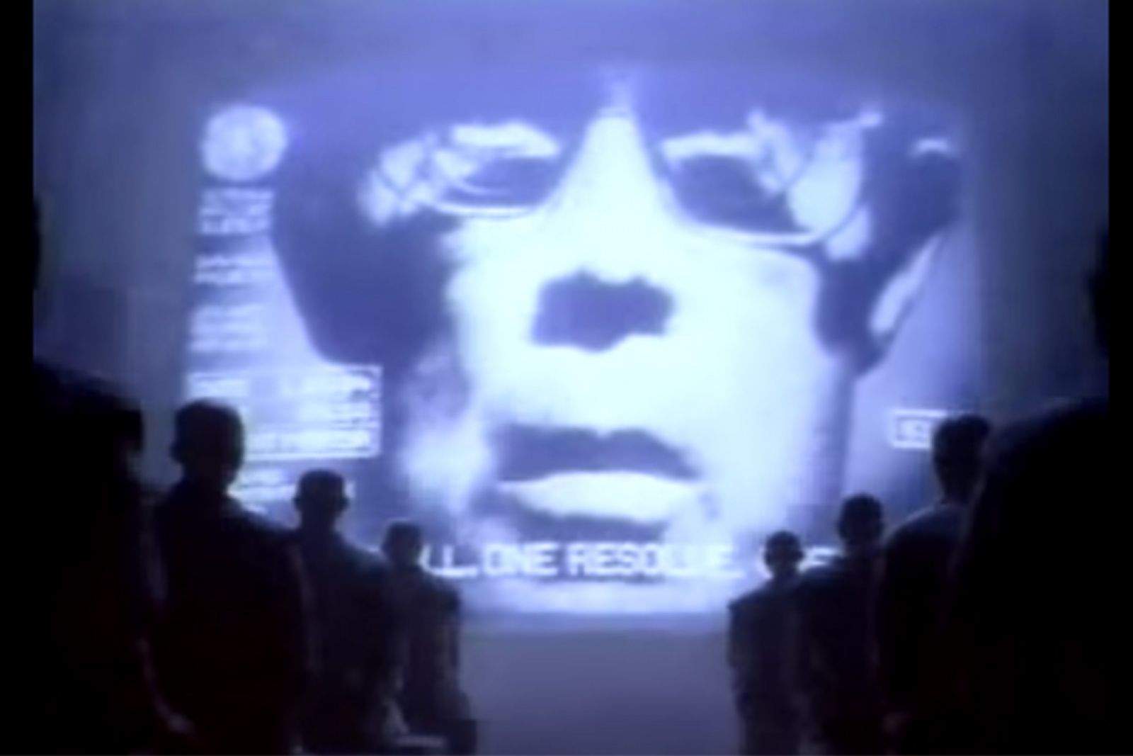 The Big Brother-like leader in the Super Bowl commercial that introduced the world to the Apple Macintosh computer. Photo: Apple/YouTube
