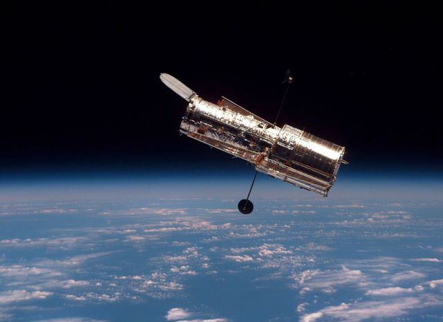 The Hubble Space Telescope has been in service for 25 years. Photo courtesy of NASA and the European Space Agency