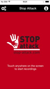 The red screen shows STOP-ATTACK's stand-by mode.