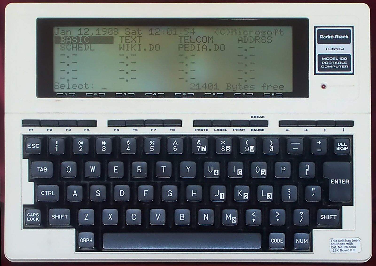 The Radio Shack TRS-80 Model 100 came out in 1983 and was a popular tool with writers.