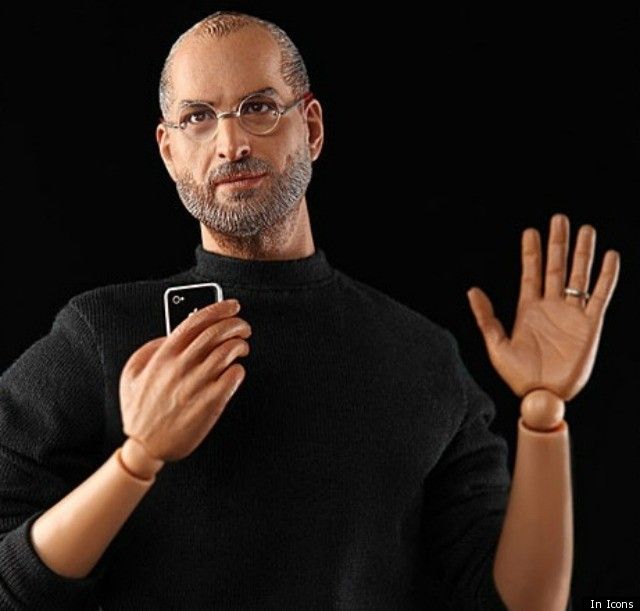 This Steve Jobs action figure was barred from release by Jobs' family. But the others on this list weren't. Photo: In Icon