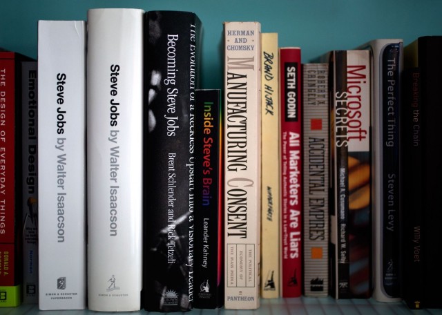 Will Becoming Steve Jobs find a place on your bookshelf? Photo: Jim Merithew/Cult of Mac