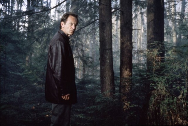 Frank Black spends a lot of time in creepy woods. Apparently, that's a pretty popular place to hide bodies. Photo: Fox