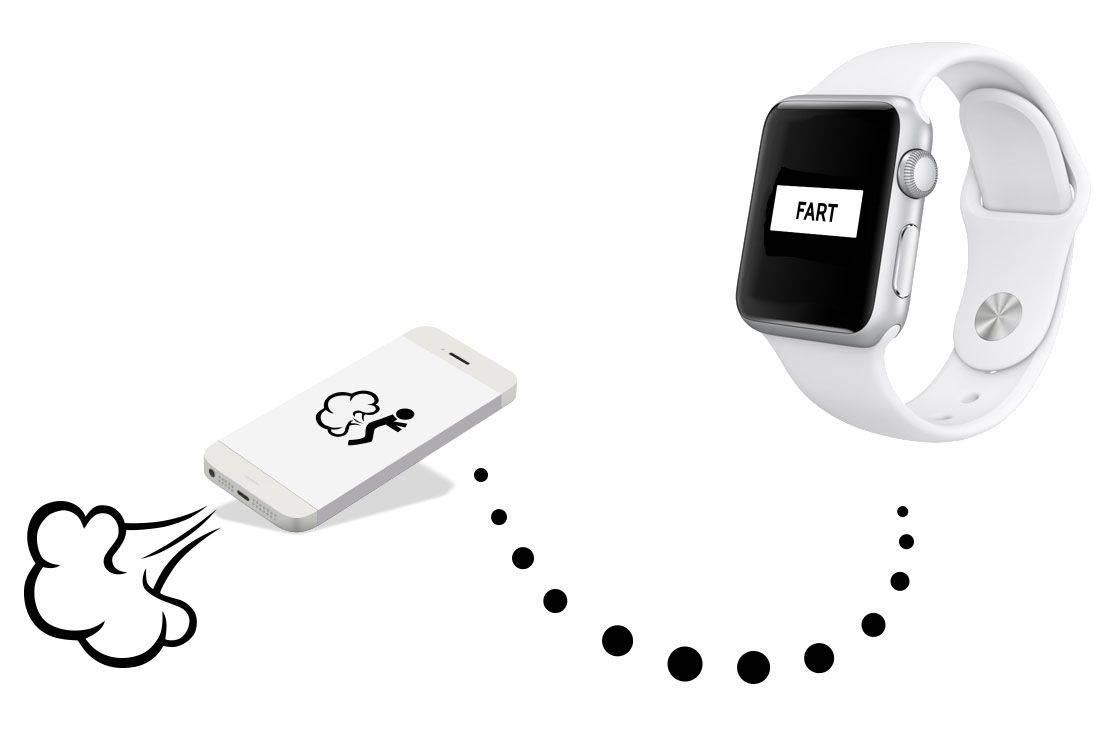 Oh god. Here come the Apple Watch fart apps. Photo: Fart Watch